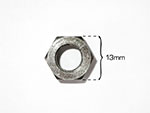 Fine threaded nut  M8 x 1 (13mm) zinced