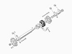 Supporto centrale trasmissione gomma 101 / 102 / 106