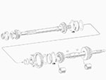 Lower gearbox block 1. - 5. gear 1300 - 2000cc. 105 / 115