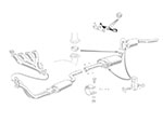 Bracket gearbox - exhaust pipe (standing Pedals)