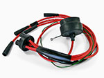 Set HT leads red silicon 105 / 115 + Alfetta / Giulietta / 75