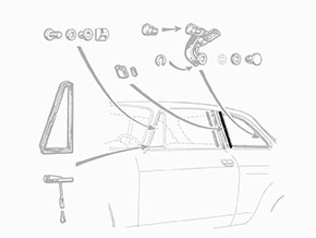 Guarnizione vetro laterale verticale GT Bertone