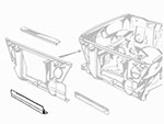 Traversa originale inferiore esterna radiatore 105 / 115