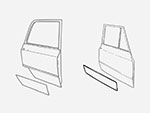 Lamiera riparazione rivestimento porta anteriore dx Giulia