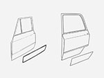 Lamiera riparazione rivestimento porta anteriore sx Giulia