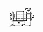Raccordo per tubi freno M10x1