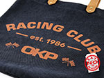 Shopper bag OKP Racing Club sea blue washed