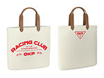 Shopper bag OKP Racing Club off white / red