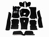 Carpet set black Bertone GT (standing pedals)