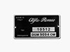 Type label Alfa Romeo 105.12 Berlina 2000