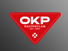 Adesivo OKP RACING CLUB  200 x 105mm ROSSO