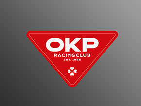 Adesivo OKP RACING CLUB  160 x 95mm ROSSO